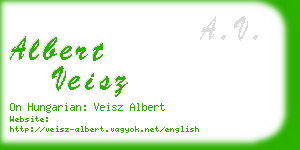 albert veisz business card